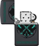 Zippo Assassin's Creed Valhalla Hatchets and Celtic Braids Black Matte 49525