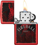 Zippo Fireball Dragon Logo Red Matte 49541