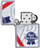 Zippo Pabst Blue Ribbon Street Chrome 49545