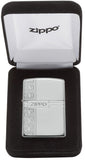 Zippo Sterling Silver Diamond Design deep-carved Armor 49551
