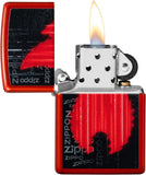 Zippo Flame Design Metallic Red 49584