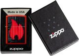 Zippo Flame Design Metallic Red 49584