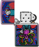 Zippo Eagle, Snake, Skull Design Iridescent 49600