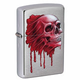 Zippo Bloody Skull Design Brushed Chrome 49603