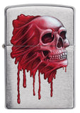 Zippo Bloody Skull Design Brushed Chrome 49603
