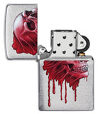 Zippo Bloody Skull Design Brushed Chrome 49603