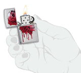 Zippo Bloody Skull Design Brushed Chrome 49603