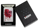 Zippo Bloody Skull Design Brushed Chrome 49603
