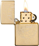 Zippo Fisherman Design High Polish Brass 49610