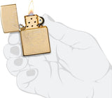 Zippo Fisherman Design High Polish Brass 49610