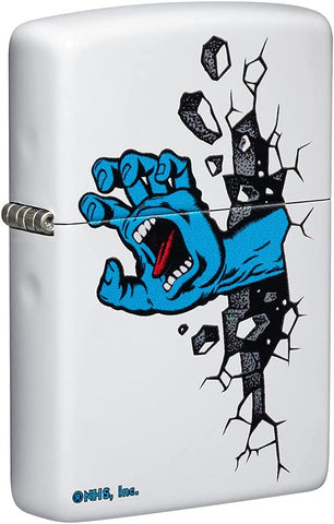 Zippo Santa Cruz Screaming Hand White Matte 49614