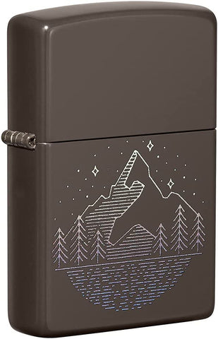 Zippo Mountain Design Brown 49633