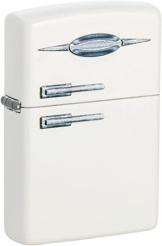 Zippo Retro Fridge Texture Print Design White Matte 49636