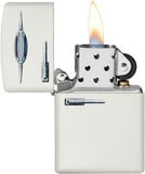 Zippo Retro Fridge Texture Print Design White Matte 49636