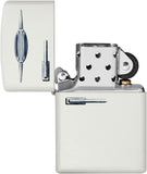 Zippo Retro Fridge Texture Print Design White Matte 49636
