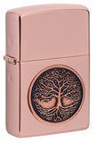 Zippo Tree of Life Emblem High Polish Rose Gold 49638