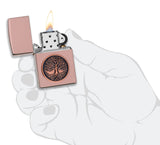 Zippo Tree of Life Emblem High Polish Rose Gold 49638