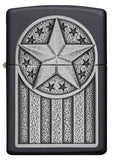 Zippo American Metal Emblem Black Matte 49639