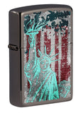 Zippo Statue Of Liberty Design Black Ice 49663