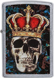 Zippo Skull King Design Street Chrome 49666
