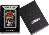 Zippo Skull King Design Street Chrome 49666