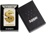 Zippo Drippy Dollar Design Mercury Glass 49681