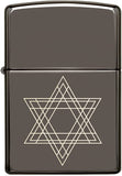 Zippo Star of David Design Black Ice 49685