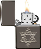 Zippo Star of David Design Black Ice 49685
