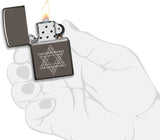 Zippo Star of David Design Black Ice 49685
