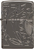 Zippo Wicca Design Armor Black Ice Deep Carved 49689