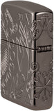 Zippo Wicca Design Armor Black Ice Deep Carved 49689
