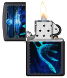 Zippo Black Light Loch Ness Design Black Matte 49697