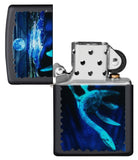 Zippo Black Light Loch Ness Design Black Matte 49697