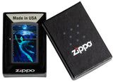 Zippo Black Light Loch Ness Design Black Matte 49697