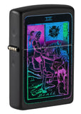 Zippo Black Light Tarot Card Design Black Matte 49698