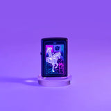 Zippo Black Light Tarot Card Design Black Matte 49698