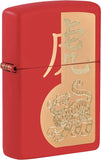 Zippo Year of The Tiger Design Red Matte 49701