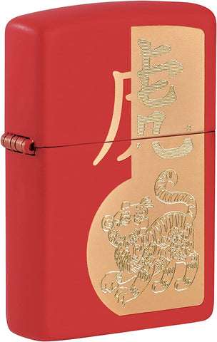 Zippo Year of The Tiger Design Red Matte 49701