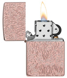 Zippo Carved Armor Rose Gold Design 49703