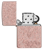 Zippo Carved Armor Rose Gold Design 49703