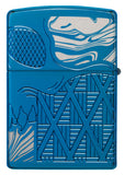 Zippo Armor High Polish Blue Skull Design 49705