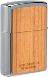 Zippo Woodchuck USA Cherry Tiger Head Brushed Chrome 49707