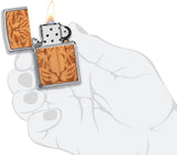 Zippo Woodchuck USA Cherry Tiger Head Brushed Chrome 49707