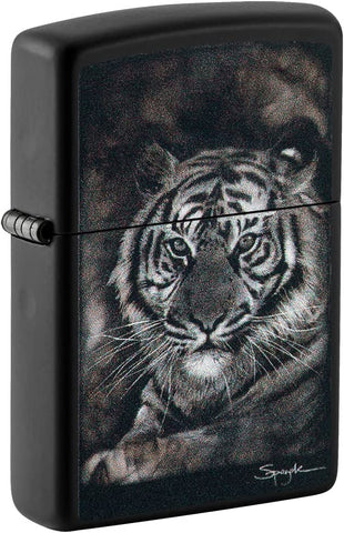 Zippo Spazuk Tiger Design Black Matte 49763
