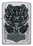 Zippo Viking Design Brushed Chrome 49777