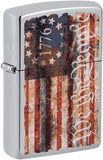 Zippo Americana Flag Design High Polish Chrome 49779