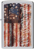 Zippo Americana Flag Design High Polish Chrome 49779