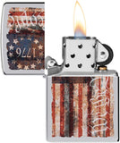 Zippo Americana Flag Design High Polish Chrome 49779