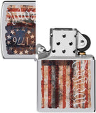 Zippo Americana Flag Design High Polish Chrome 49779