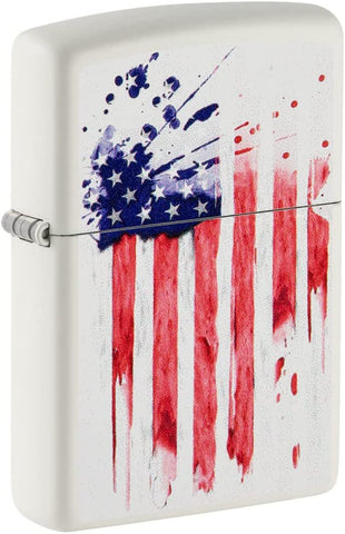 Zippo US Flag Design White Matte 49783